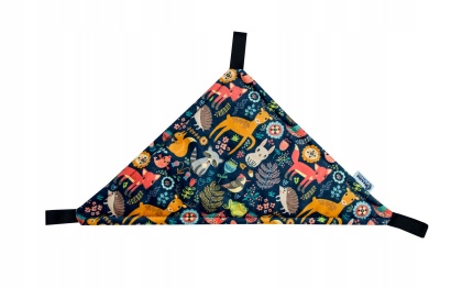 Triangular hammock "Forest animals" 30x30cm for rat, chinchilla