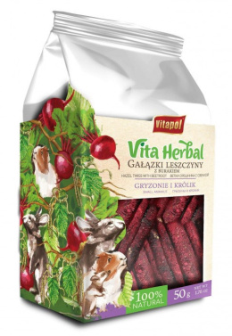 Vitapol Vita Herbal hazelnut chews with beetroot for rodents and rabbits 50g