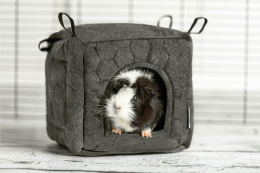 Cube house for rodents, chinchillas, rats, degus, guinea pigs