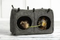 Wide house with two entrances for chinchillas, rats, degus, guinea pigs