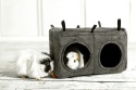 Wide house with two entrances for chinchillas, rats, degus, guinea pigs
