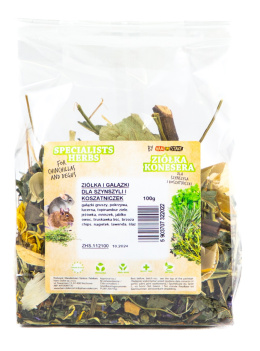 Ham-Stake herbs and twigs for chinchillas and degus 100g - Connoisseur's Herbs