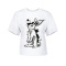 Królik koszulka damska Cropped z bawełny organicznej T-shirt - koszulka z królikiem