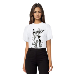 Women's Cropped Bunny T-shirt in organic cotton