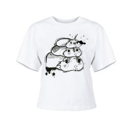 Guinea Pig Women's Cropped Organic Cotton T-Shirt