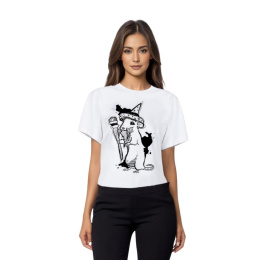 Rat Cropped women's organic cotton T-shirt - rat t-shirt