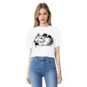 Szynszyla koszulka damska Cropped z grubej bawełny organicznej T-shirt - koszulka z szynszylą