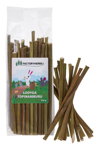 Factory Herbs Łodyga Topinamburu 150g - gryzak dla królika, świnki morskiej, szynszyli