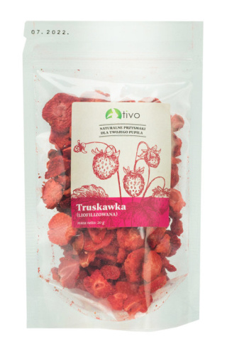 Tivo Freeze-dried Strawberry 20g - snack for rabbits, guinea pigs, rats, degus