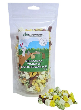 Factory Herbs Mieszanka warzyw liofilizowanych 50g - warzywa dla gryzoni i królików