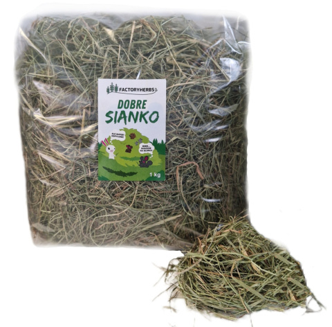 Factory Herbs Good hay 1kg - hay for rabbits, guinea pigs, chinchillas