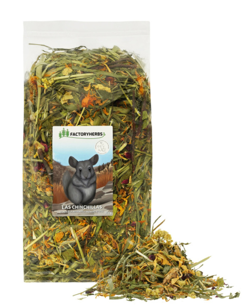 Factory Herbs Las Chinchillas mieszanka ziół dla szynszyli i koszatniczek 500g