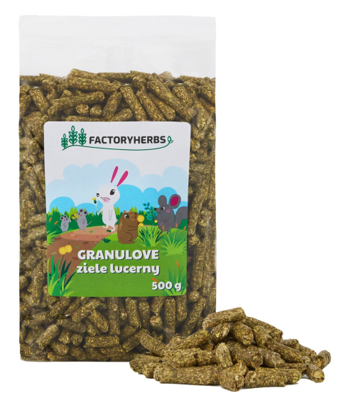 Factory Herbs GRANULOVE ziele lucerny w formie granulatu 500g