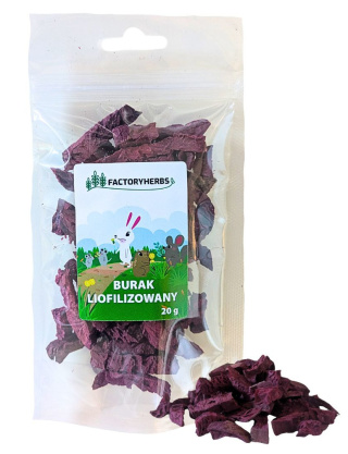 Factory Herbs Freeze-dried beetroot 20g - vegetables for rodents and rabbits