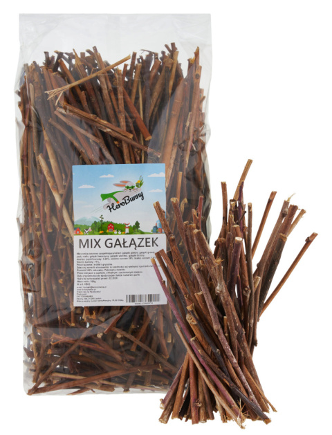 Factory Herbs Hero Bunny – MIX Gałązek 500g - gałązki gryzaki dla królików i gryzoni