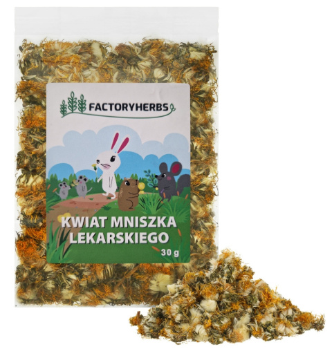 FactoryHerbs Kwiat Mniszka Lekarskiego 30g - kwiaty dla szynszyli, kwiaty dla królika