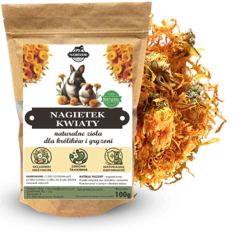 Samfarm kwiat nagietka 100g - nagietek Samfarm kwiat nagietka 100g - nagietek