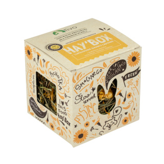 Tivo Hay'Box Dandelion + Calendula toy for rabbits and rodents