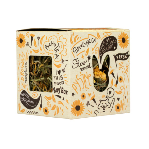 Tivo Hay'Box Dandelion + Calendula toy for rabbits and rodents