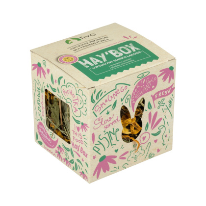 Tivo Hay'Box Hedgehog + Sunflower toy for rabbits and rodents