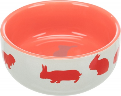 Trixie ceramic bowl for rabbit 250ml - pink
