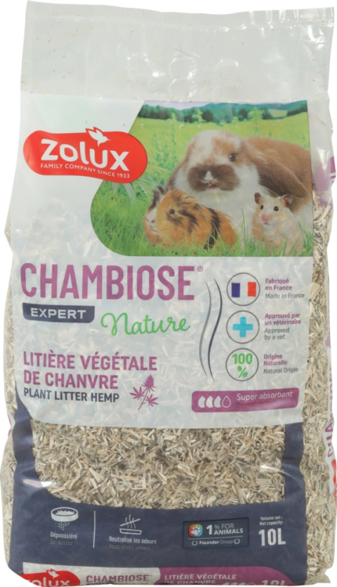 Zolux Chambiose Nature podściółka konopna 10l